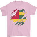 Torn Togo Flag Togolese Day Football Mens T-Shirt 100% Cotton Light Pink