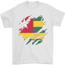 Torn Togo Flag Togolese Day Football Mens T-Shirt 100% Cotton White