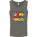 Torn Togo Flag Togolese Day Football Mens Vest Tank Top Charcoal