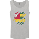 Torn Togo Flag Togolese Day Football Mens Vest Tank Top Sports Grey