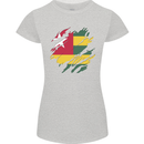 Torn Togo Flag Togolese Day Football Womens Petite Cut T-Shirt Sports Grey