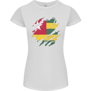 Torn Togo Flag Togolese Day Football Womens Petite Cut T-Shirt White