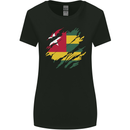Torn Togo Flag Togolese Day Football Womens Wider Cut T-Shirt Black