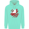 Torn Tongo Flag Tongan Day Football Childrens Kids Hoodie Peppermint