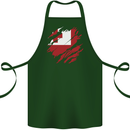 Torn Tongo Flag Tongan Day Football Cotton Apron 100% Organic Forest Green