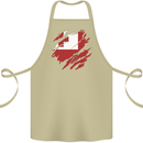 Torn Tongo Flag Tongan Day Football Cotton Apron 100% Organic Khaki