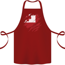 Torn Tongo Flag Tongan Day Football Cotton Apron 100% Organic Maroon