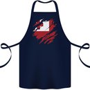 Torn Tongo Flag Tongan Day Football Cotton Apron 100% Organic Navy Blue