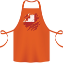 Torn Tongo Flag Tongan Day Football Cotton Apron 100% Organic Orange