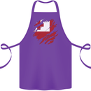 Torn Tongo Flag Tongan Day Football Cotton Apron 100% Organic Purple