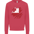 Torn Tongo Flag Tongan Day Football Kids Sweatshirt Jumper Heliconia