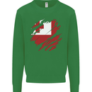 Torn Tongo Flag Tongan Day Football Kids Sweatshirt Jumper Irish Green
