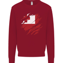 Torn Tongo Flag Tongan Day Football Kids Sweatshirt Jumper Red