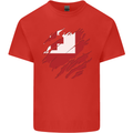 Torn Tongo Flag Tongan Day Football Kids T-Shirt Childrens Red