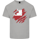 Torn Tongo Flag Tongan Day Football Kids T-Shirt Childrens Sports Grey