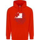 Torn Tongo Flag Tongan Day Football Mens 80% Cotton Hoodie Bright Red