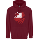 Torn Tongo Flag Tongan Day Football Mens 80% Cotton Hoodie Maroon
