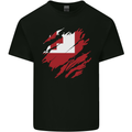 Torn Tongo Flag Tongan Day Football Mens Cotton T-Shirt Tee Top Black