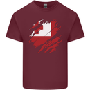 Torn Tongo Flag Tongan Day Football Mens Cotton T-Shirt Tee Top Maroon
