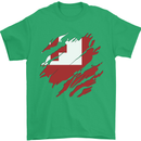 Torn Tongo Flag Tongan Day Football Mens T-Shirt 100% Cotton Irish Green