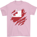 Torn Tongo Flag Tongan Day Football Mens T-Shirt 100% Cotton Light Pink