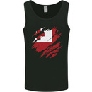 Torn Tongo Flag Tongan Day Football Mens Vest Tank Top Black