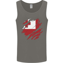 Torn Tongo Flag Tongan Day Football Mens Vest Tank Top Charcoal