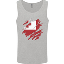 Torn Tongo Flag Tongan Day Football Mens Vest Tank Top Sports Grey