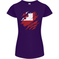 Torn Tongo Flag Tongan Day Football Womens Petite Cut T-Shirt Purple