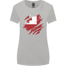 Torn Tongo Flag Tongan Day Football Womens Wider Cut T-Shirt Sports Grey