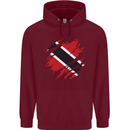 Torn Trinidad and Tobago Day Football Childrens Kids Hoodie Maroon