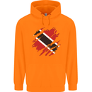 Torn Trinidad and Tobago Day Football Childrens Kids Hoodie Orange