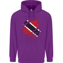 Torn Trinidad and Tobago Day Football Childrens Kids Hoodie Purple
