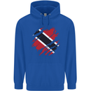 Torn Trinidad and Tobago Day Football Childrens Kids Hoodie Royal Blue
