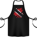 Torn Trinidad and Tobago Day Football Cotton Apron 100% Organic Black