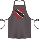 Torn Trinidad and Tobago Day Football Cotton Apron 100% Organic Dark Grey