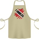 Torn Trinidad and Tobago Day Football Cotton Apron 100% Organic Khaki