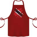 Torn Trinidad and Tobago Day Football Cotton Apron 100% Organic Maroon