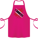 Torn Trinidad and Tobago Day Football Cotton Apron 100% Organic Pink