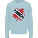 Torn Trinidad and Tobago Day Football Kids Sweatshirt Jumper Light Blue