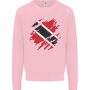 Torn Trinidad and Tobago Day Football Kids Sweatshirt Jumper Light Pink