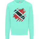 Torn Trinidad and Tobago Day Football Kids Sweatshirt Jumper Peppermint