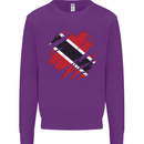 Torn Trinidad and Tobago Day Football Kids Sweatshirt Jumper Purple