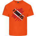 Torn Trinidad and Tobago Day Football Kids T-Shirt Childrens Orange