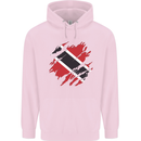 Torn Trinidad and Tobago Day Football Mens 80% Cotton Hoodie Light Pink