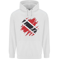 Torn Trinidad and Tobago Day Football Mens 80% Cotton Hoodie White