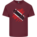 Torn Trinidad and Tobago Day Football Mens Cotton T-Shirt Tee Top Maroon