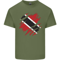 Torn Trinidad and Tobago Day Football Mens Cotton T-Shirt Tee Top Military Green