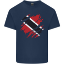 Torn Trinidad and Tobago Day Football Mens Cotton T-Shirt Tee Top Navy Blue