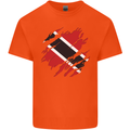 Torn Trinidad and Tobago Day Football Mens Cotton T-Shirt Tee Top Orange